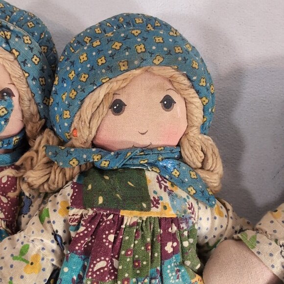 3 Set The Original Holly Hobbie Doll Knickerbocker 1970s Rag Plush Cloth Vintage - Picture 5 of 13
